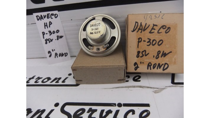Daveco P-300 speaker 8 ohms .8w 2'' round
